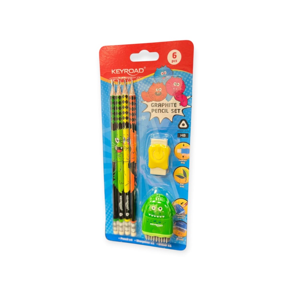 SET MONSTER LAPIZ GRAFITO/GOMA/SACAP.